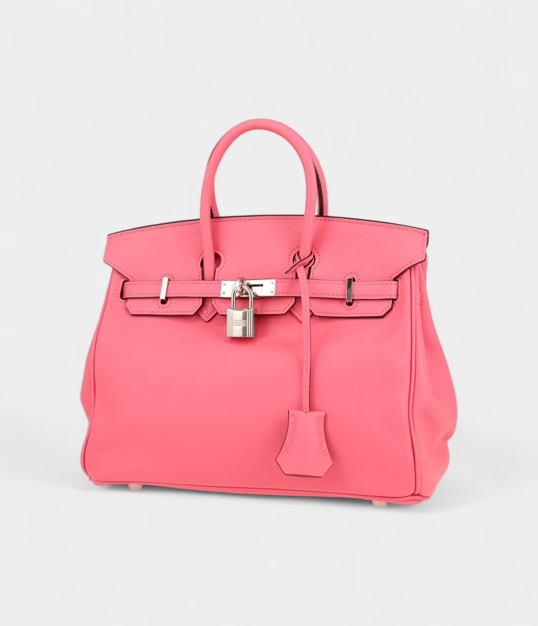 HM BK 25 Cm Handbag In Azalea Pink Swift Leather