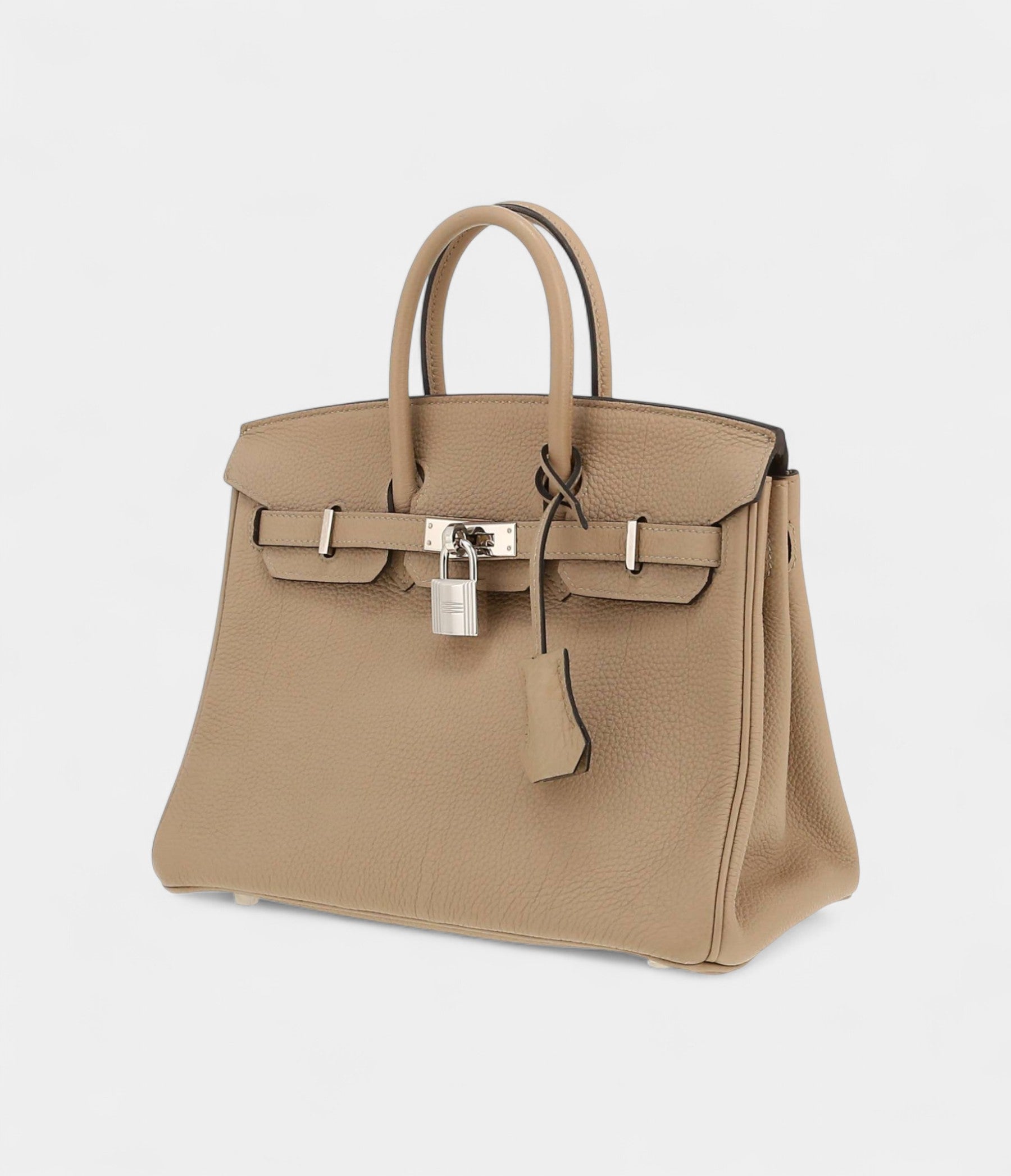 HM BK 25 Cm Handbag In Beige Marfa Togo Leather