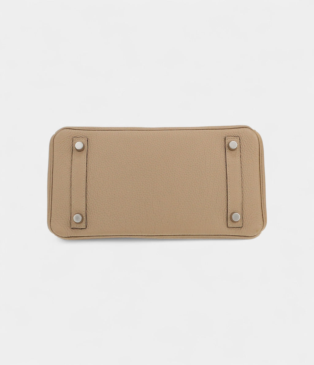 HM BK 25 Cm Handbag In Beige Marfa Togo Leather