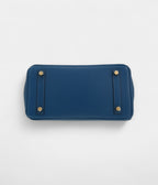 HM BK 25 Cm Handbag In Blue Swift Leather