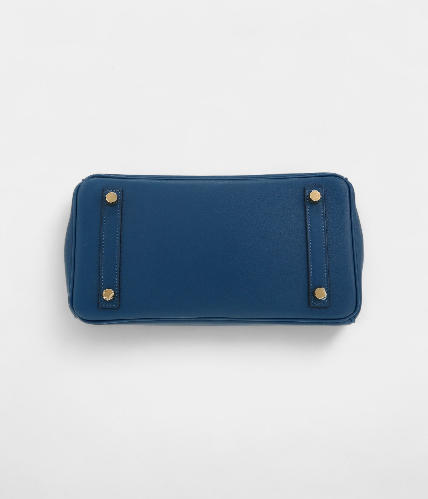 HM BK 25 Cm Handbag In Blue Swift Leather