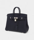 HM BK 25 Cm Handbag In Dark Blue Togo Leather