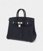 HM BK 25 Cm Handbag In Dark Blue Togo Leather