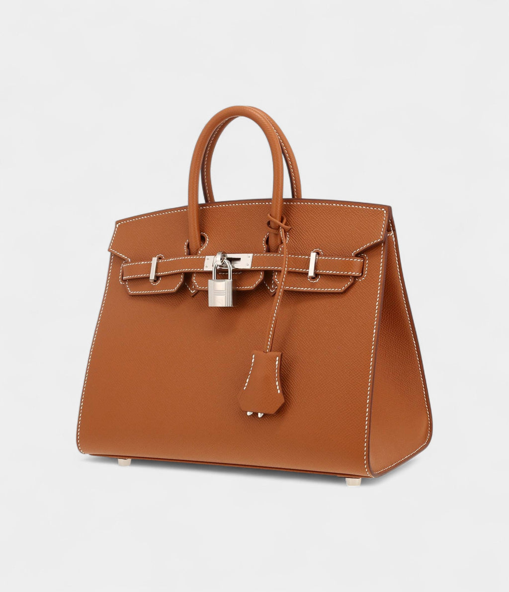 HM BK 25 Cm Handbag In Gold Epsom Leather