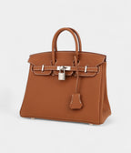 HM BK 25 Cm Handbag In Gold Togo Leather