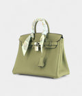 Hermes BK 25 Cm Handbag In Green Sauge Togo Leather
