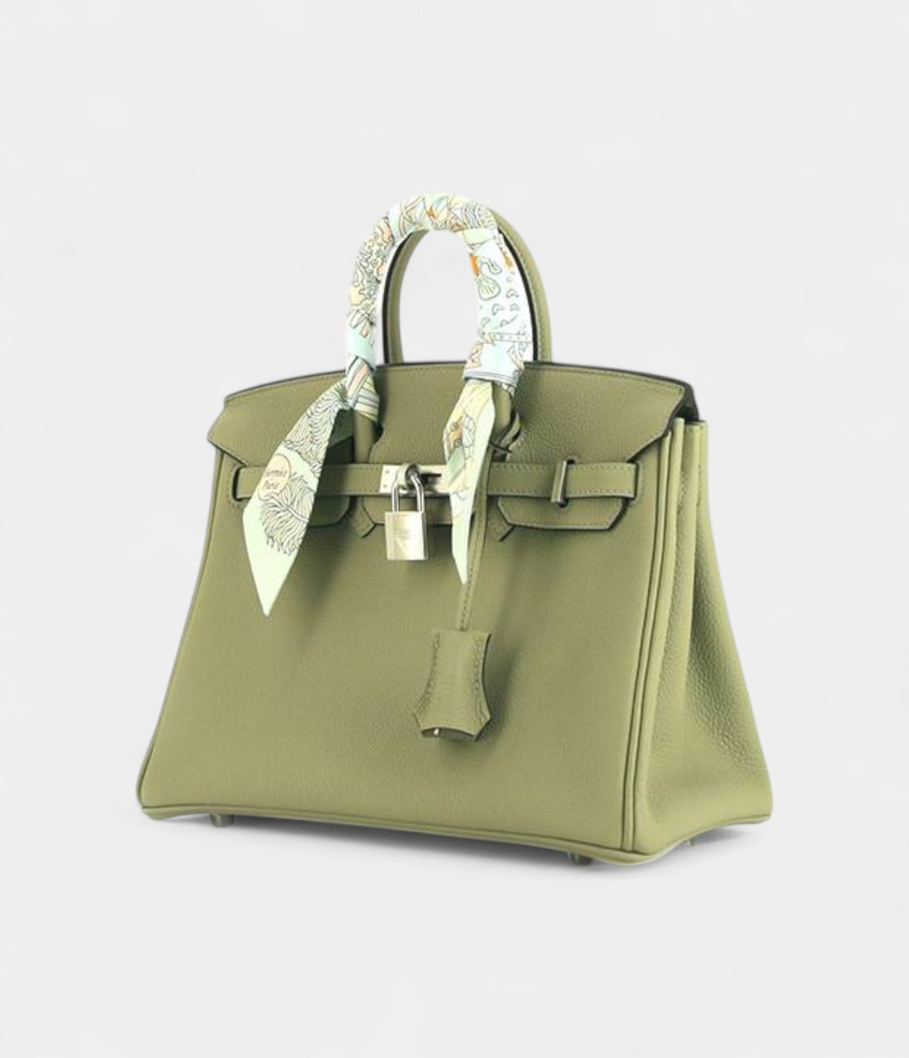Hermes BK 25 Cm Handbag In Green Sauge Togo Leather