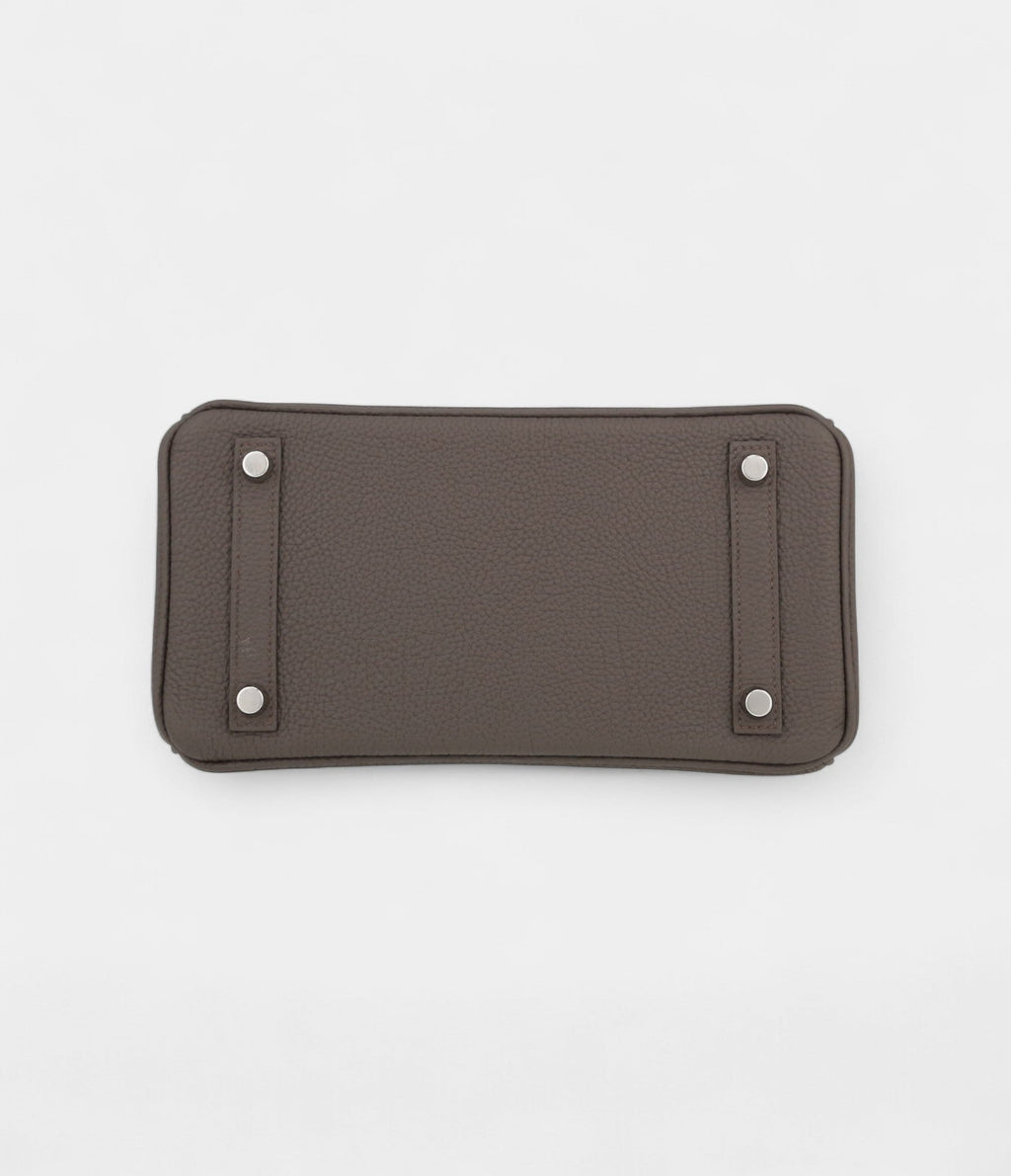 HM BK 25 Cm Handbag In Grey Togo Leather