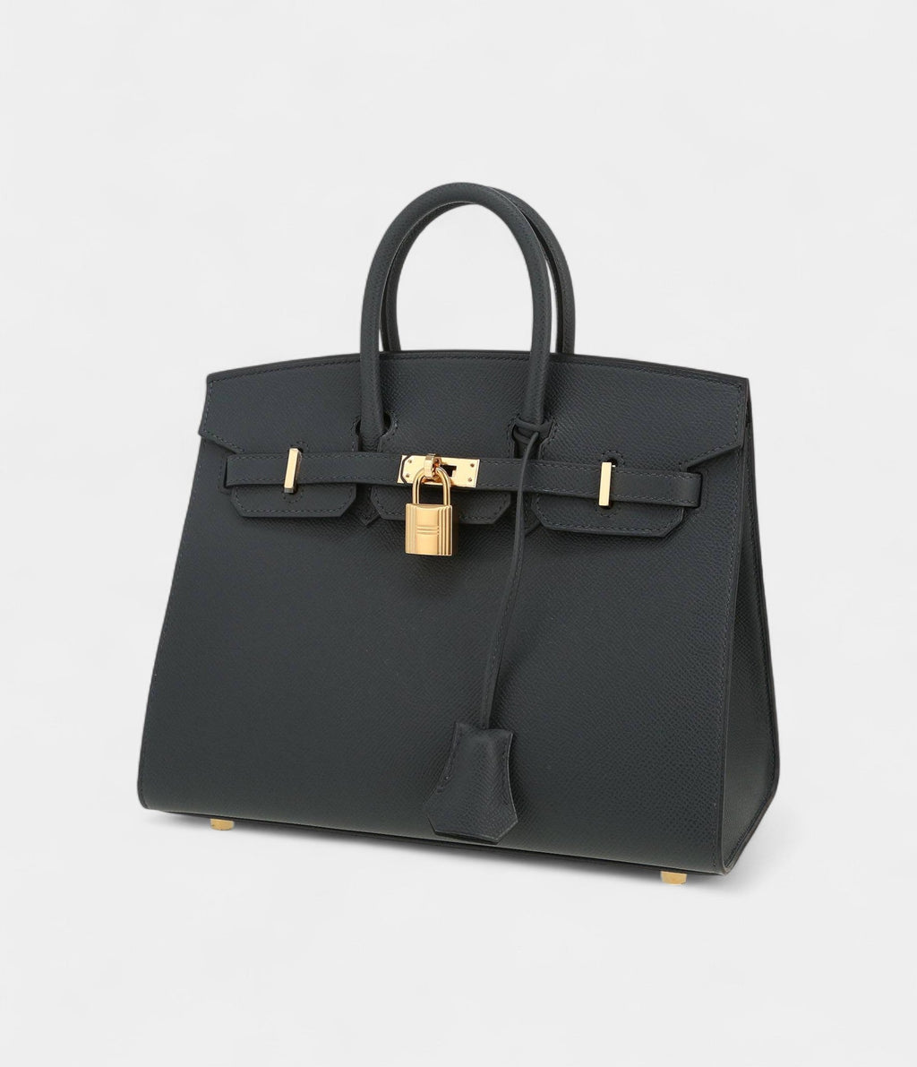 HM BK 25 Cm Handbag In Gris Misty Epsom Leather