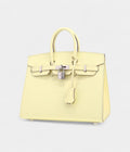 HM BK 25 Cm Handbag In Jaune Milton Epsom Leather