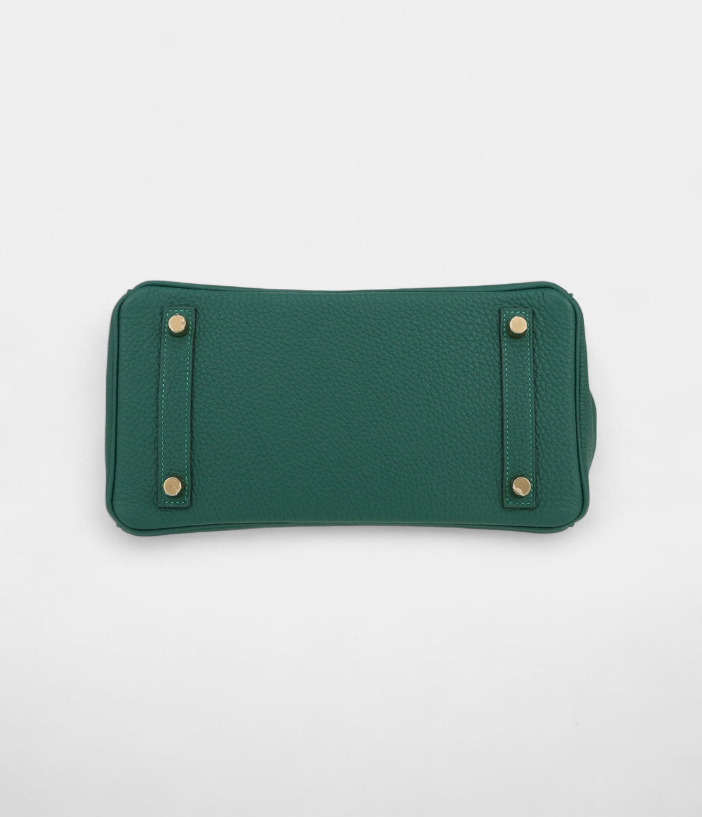 HM BK 25 Cm Handbag In Malachite Green Togo Leather
