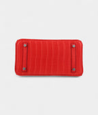 HM BK 25 Cm Handbag In Red Geranium Alligator