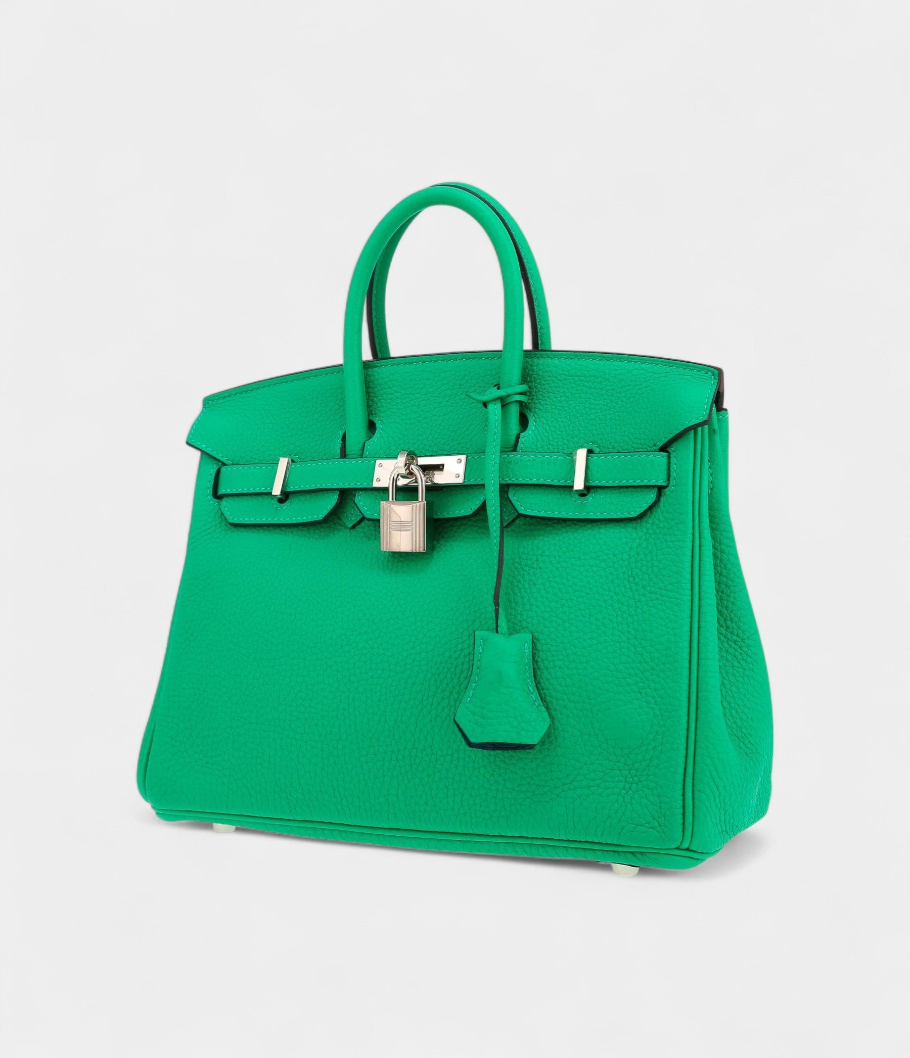 HM BK 25 Cm Handbag In Vert Menthe Swift Leather