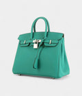 Hermes BK 25 Cm Handbag in Vert Veronese Togo Leather