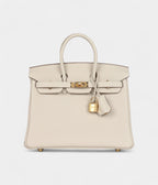 HM BK 25 Craie Togo Gold Hardware