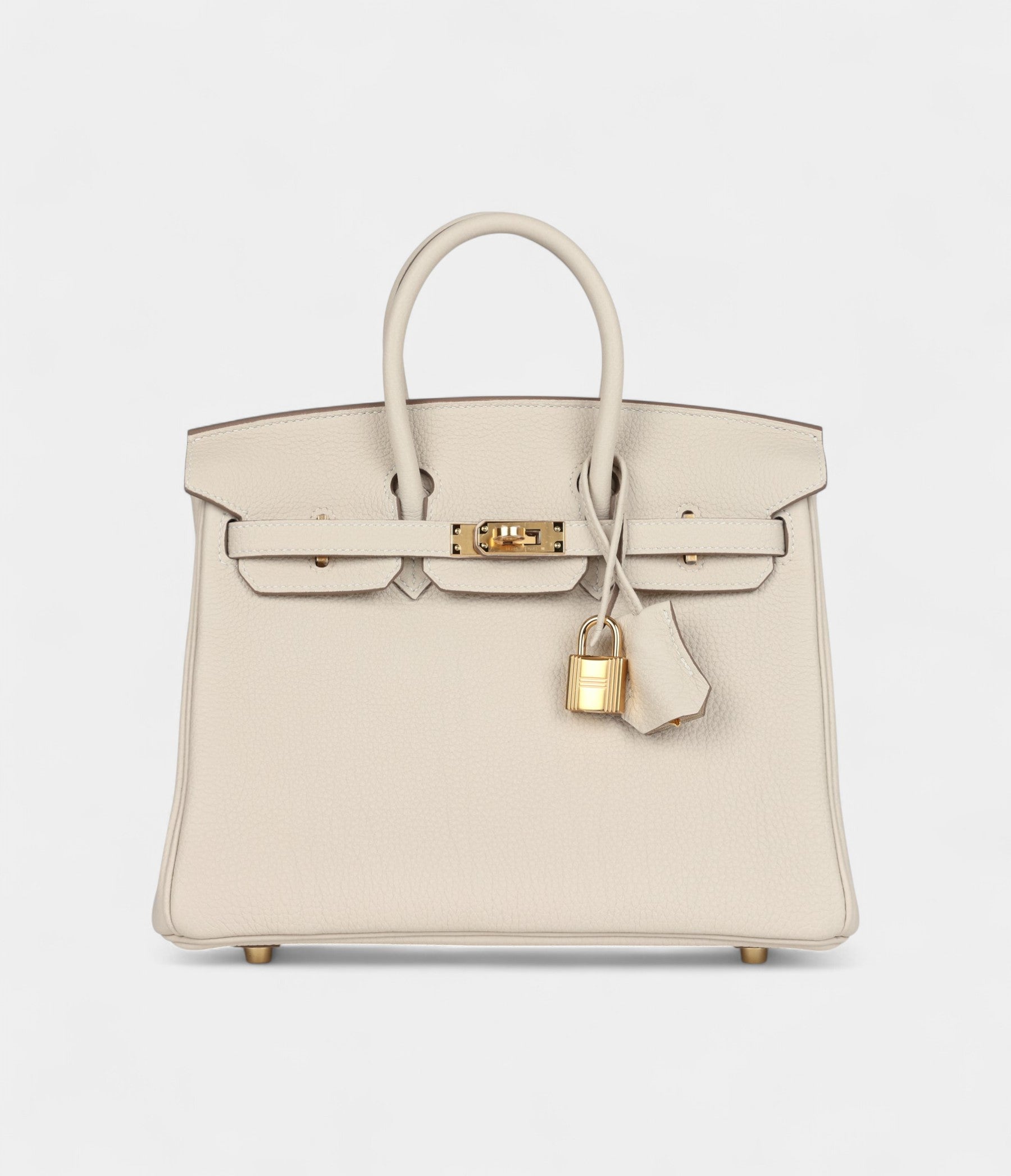 HM BK 25 Craie Togo Gold Hardware