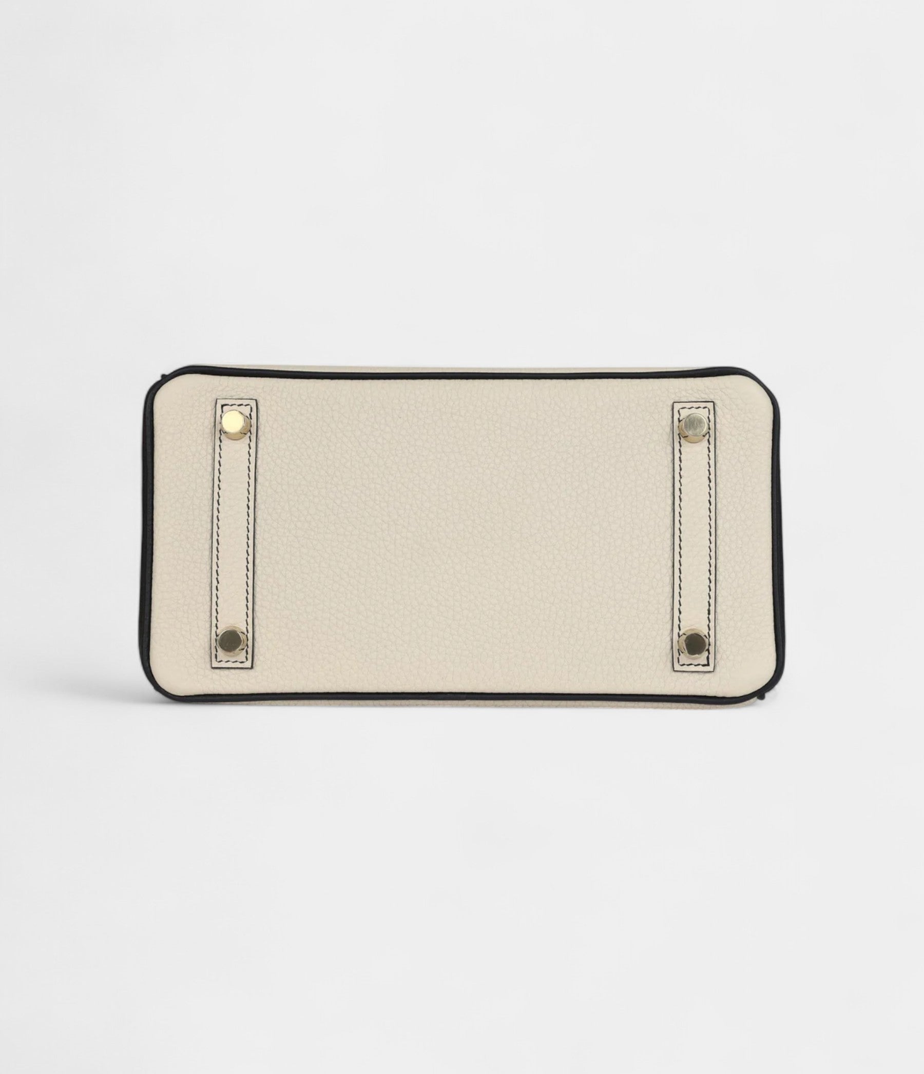 HM BK 25 Craie and Black Togo Brushed Gold Hardware