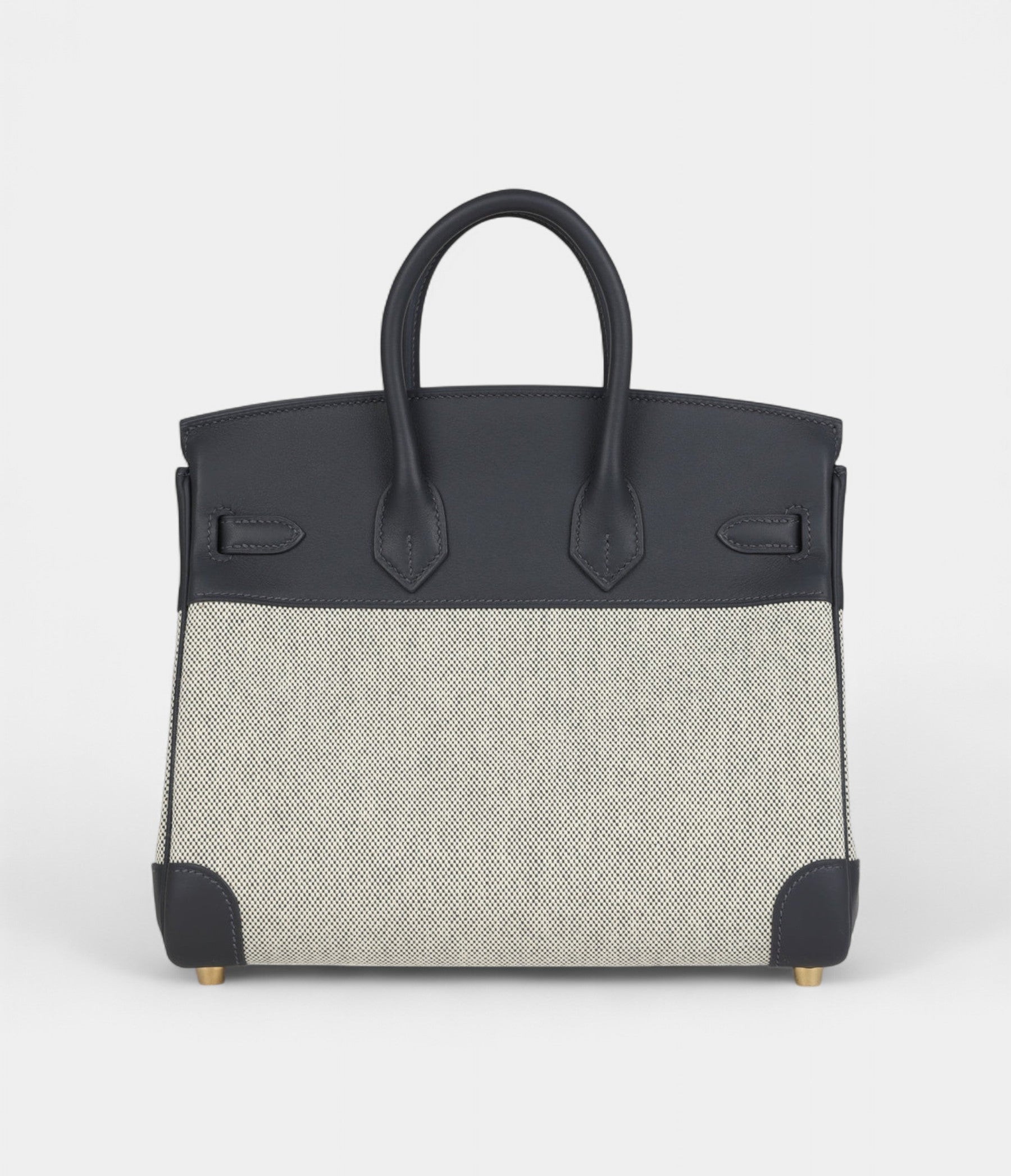 HM BK 25 Ecru and Ardoise Toile H Canvas and Ardoise Swift Gold Hardware