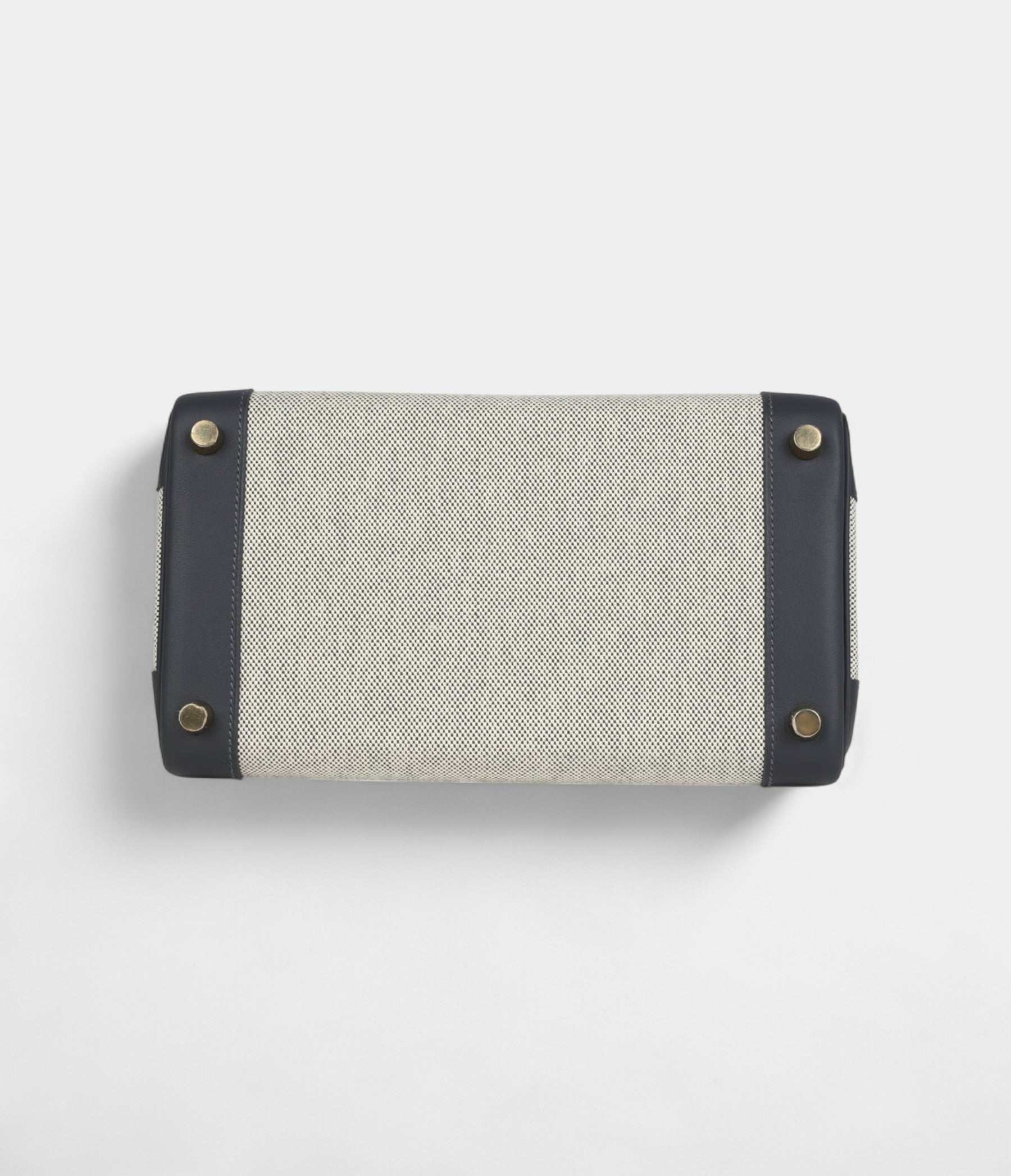 HM BK 25 Ecru and Ardoise Toile H Canvas and Ardoise Swift Gold Hardware