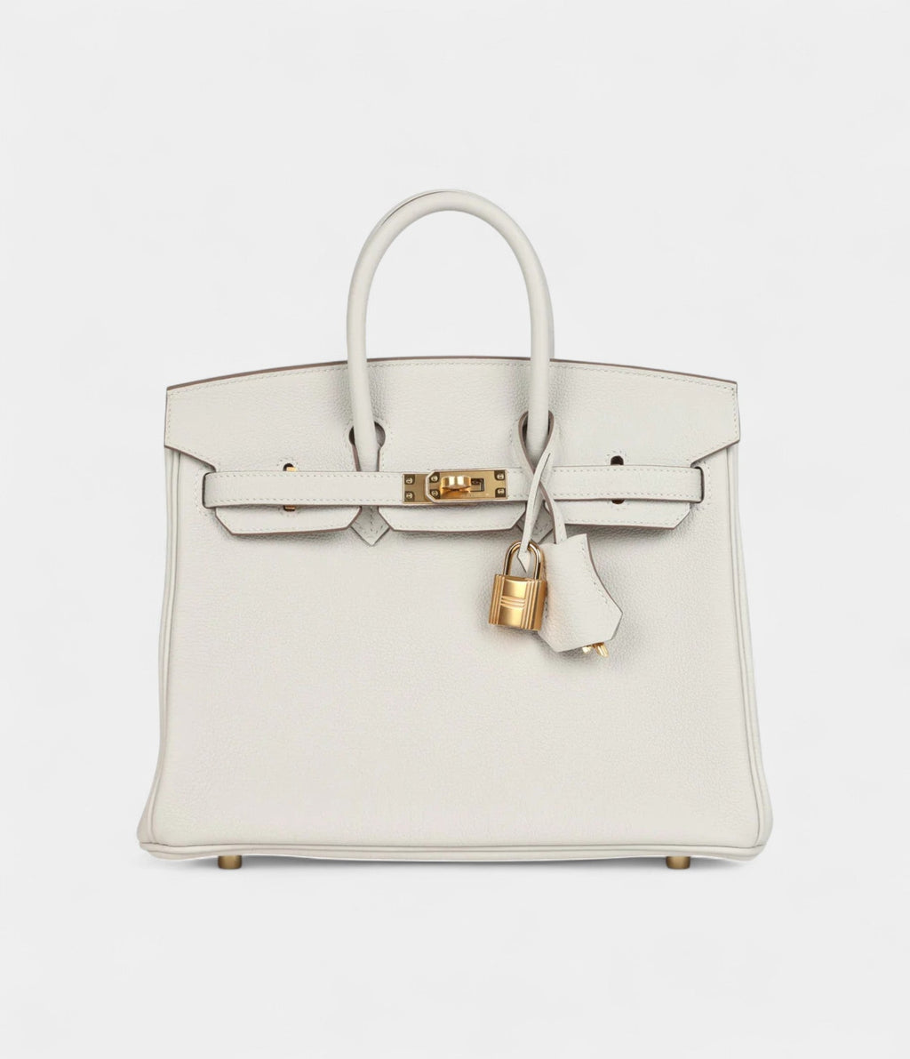HM BK 25 Gris Pale Togo Gold Hardware