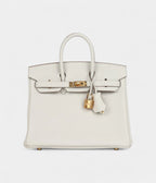 HM BK 25 Gris Pale Togo Gold Hardware