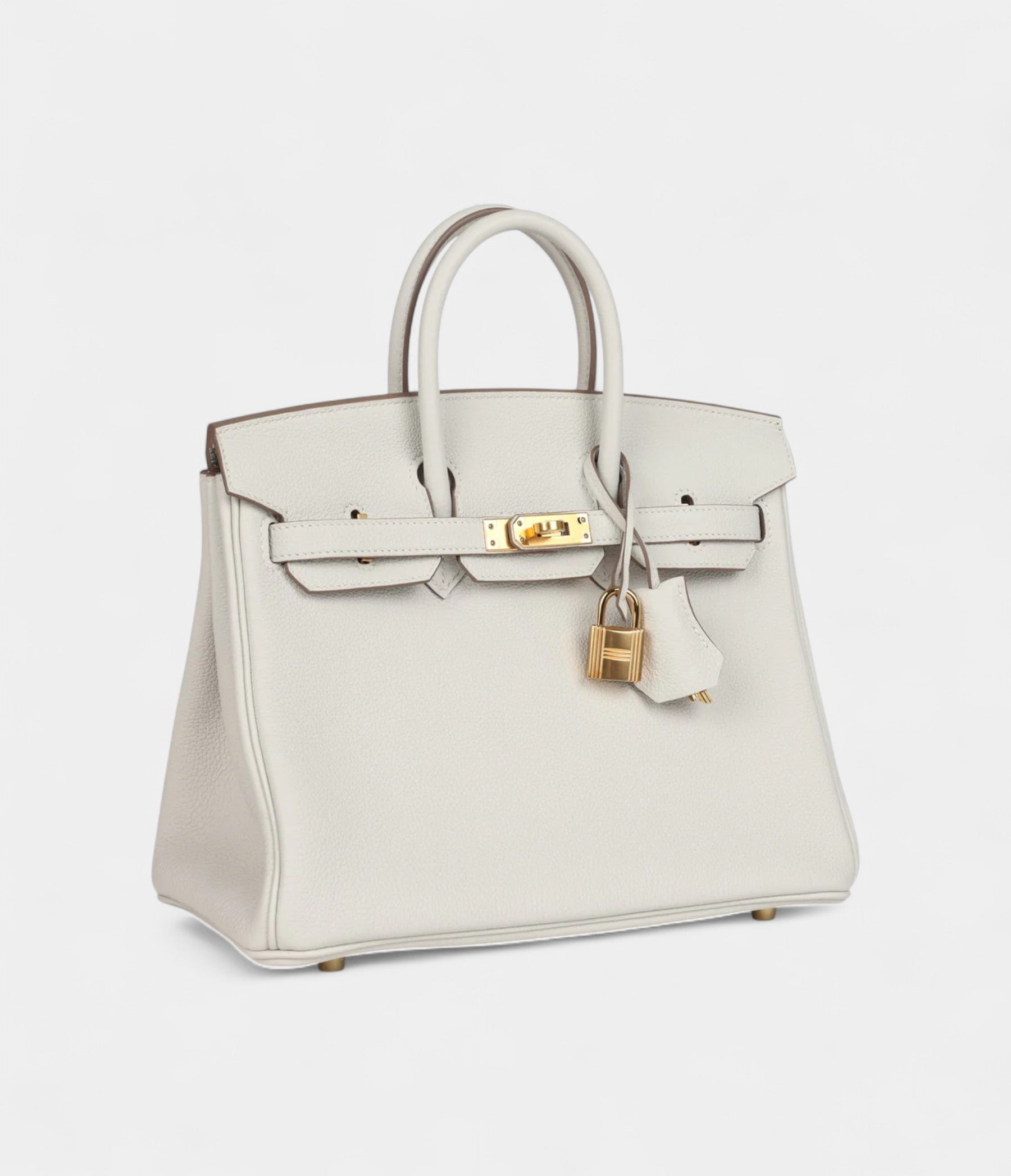 HM BK 25 Gris Pale Togo Gold Hardware