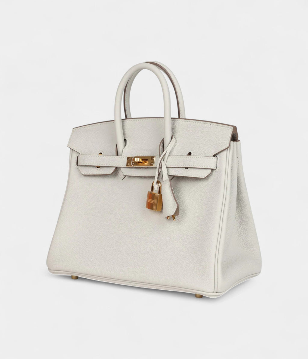 HM BK 25 Gris Pale Togo Gold Hardware