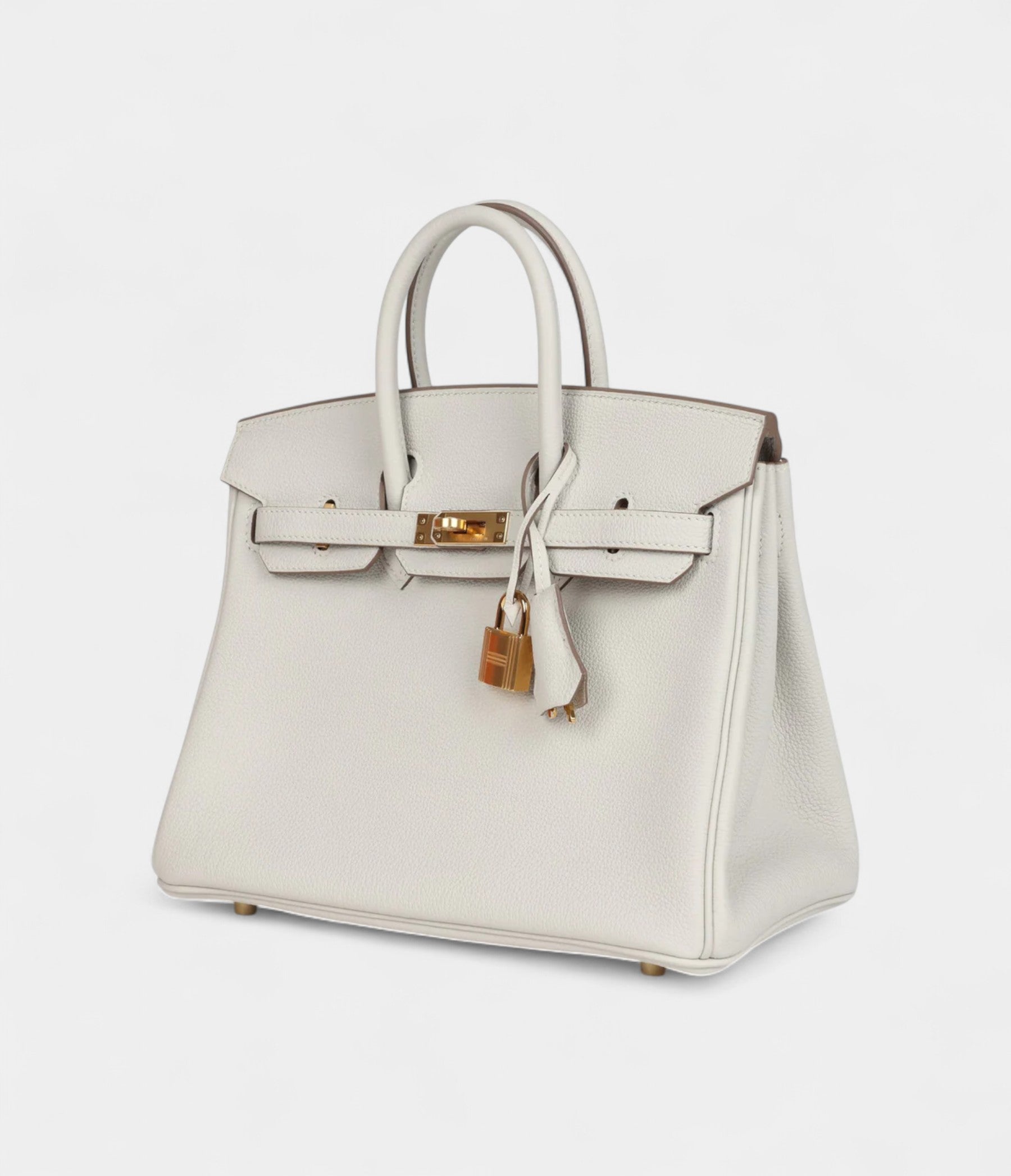 HM BK 25 Gris Pale Togo Gold Hardware