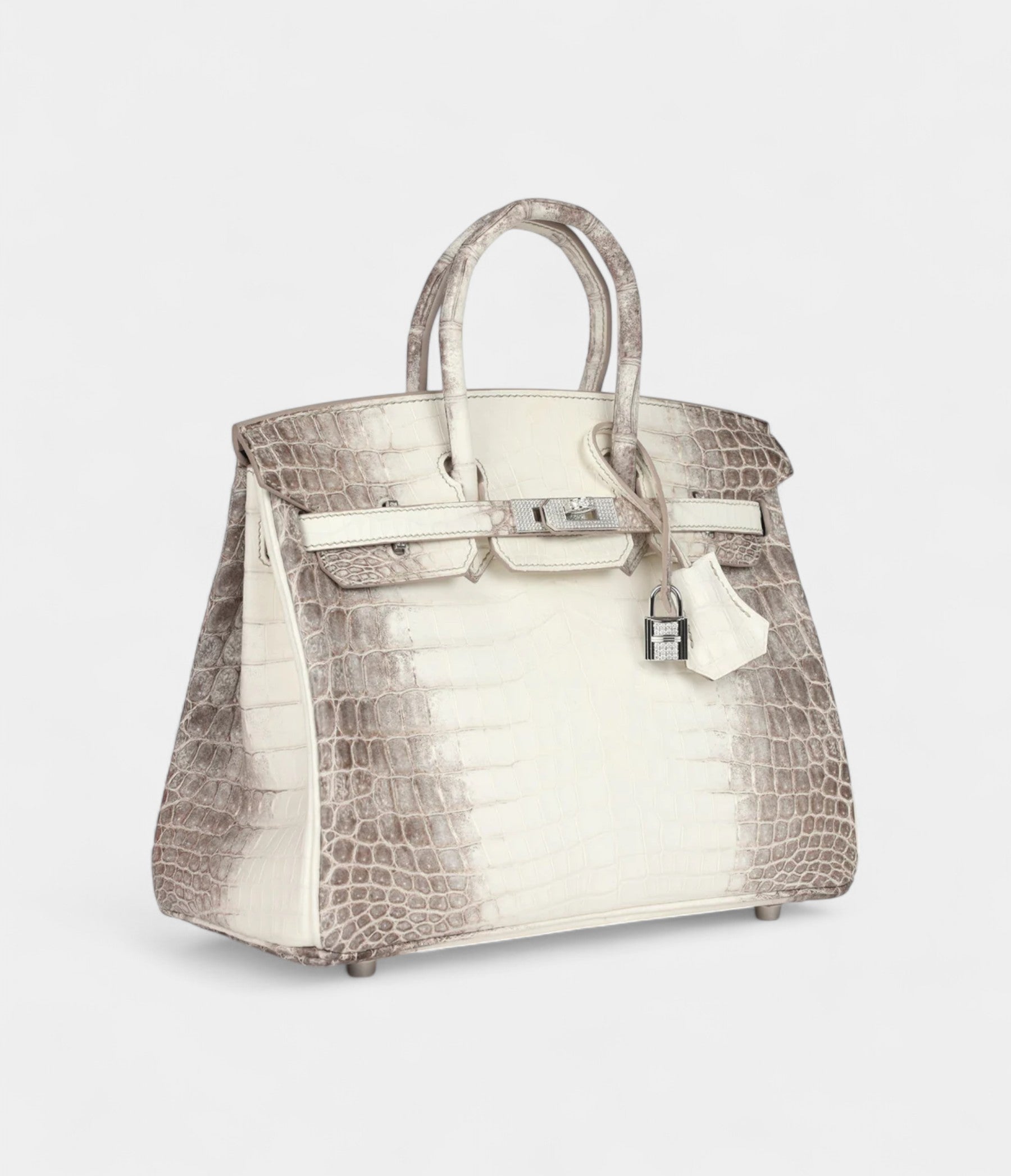 HM BK 25 Himalaya Niloticus Crocodile Diamond Encrusted Palladium Hardware