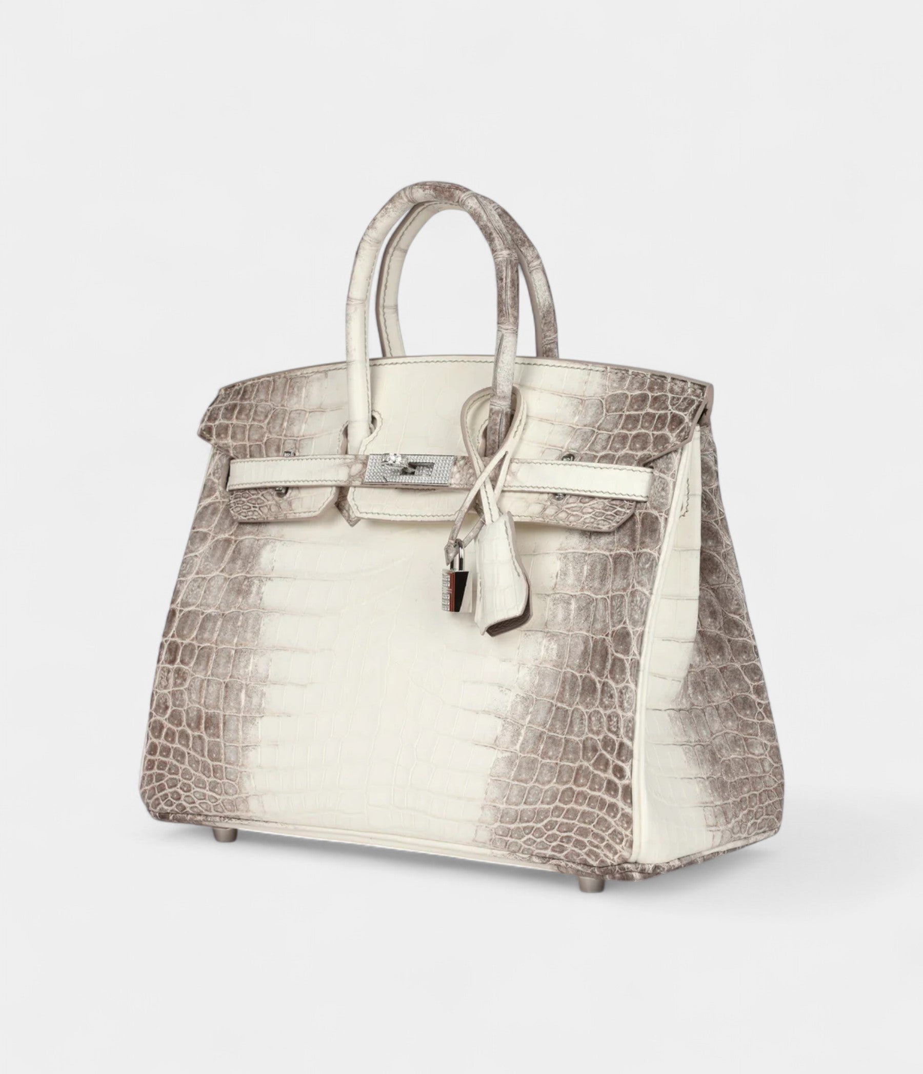 HM BK 25 Himalaya Niloticus Crocodile Diamond Encrusted Palladium Hardware