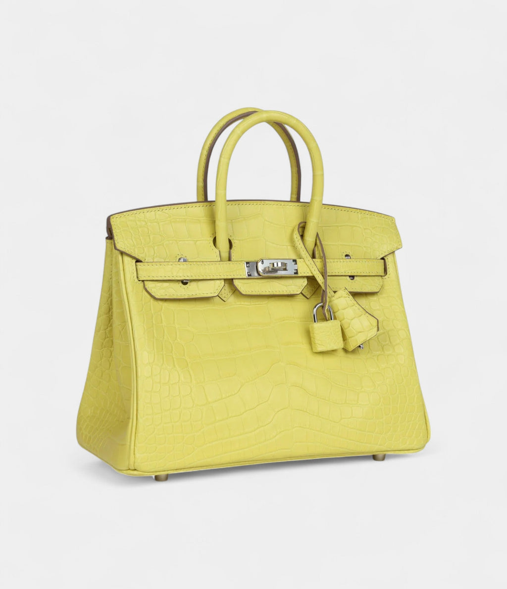 HM BK 25 Lime Matte Alligator Palladium Hardware