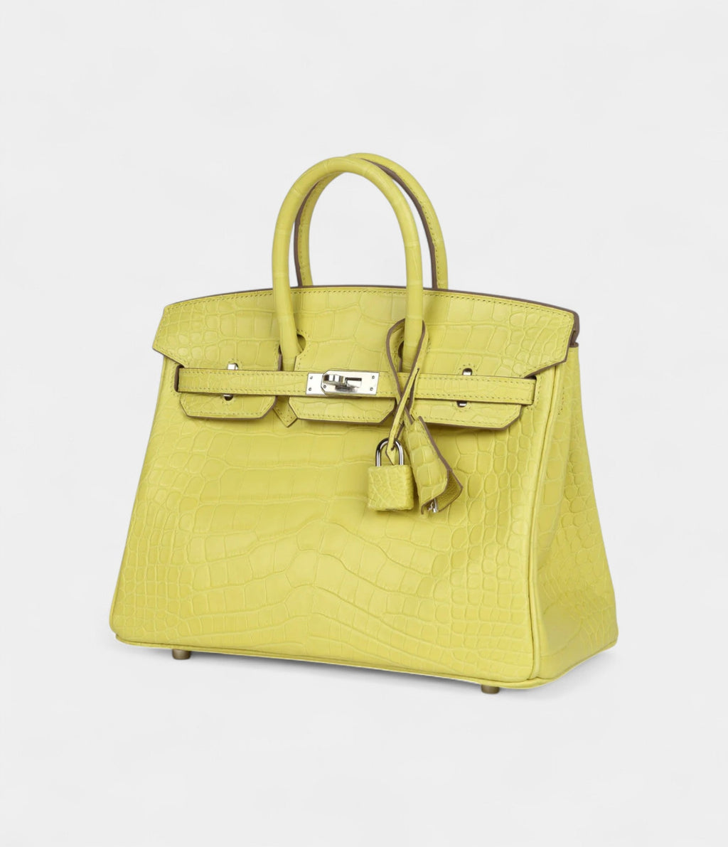 HM BK 25 Lime Matte Alligator Palladium Hardware