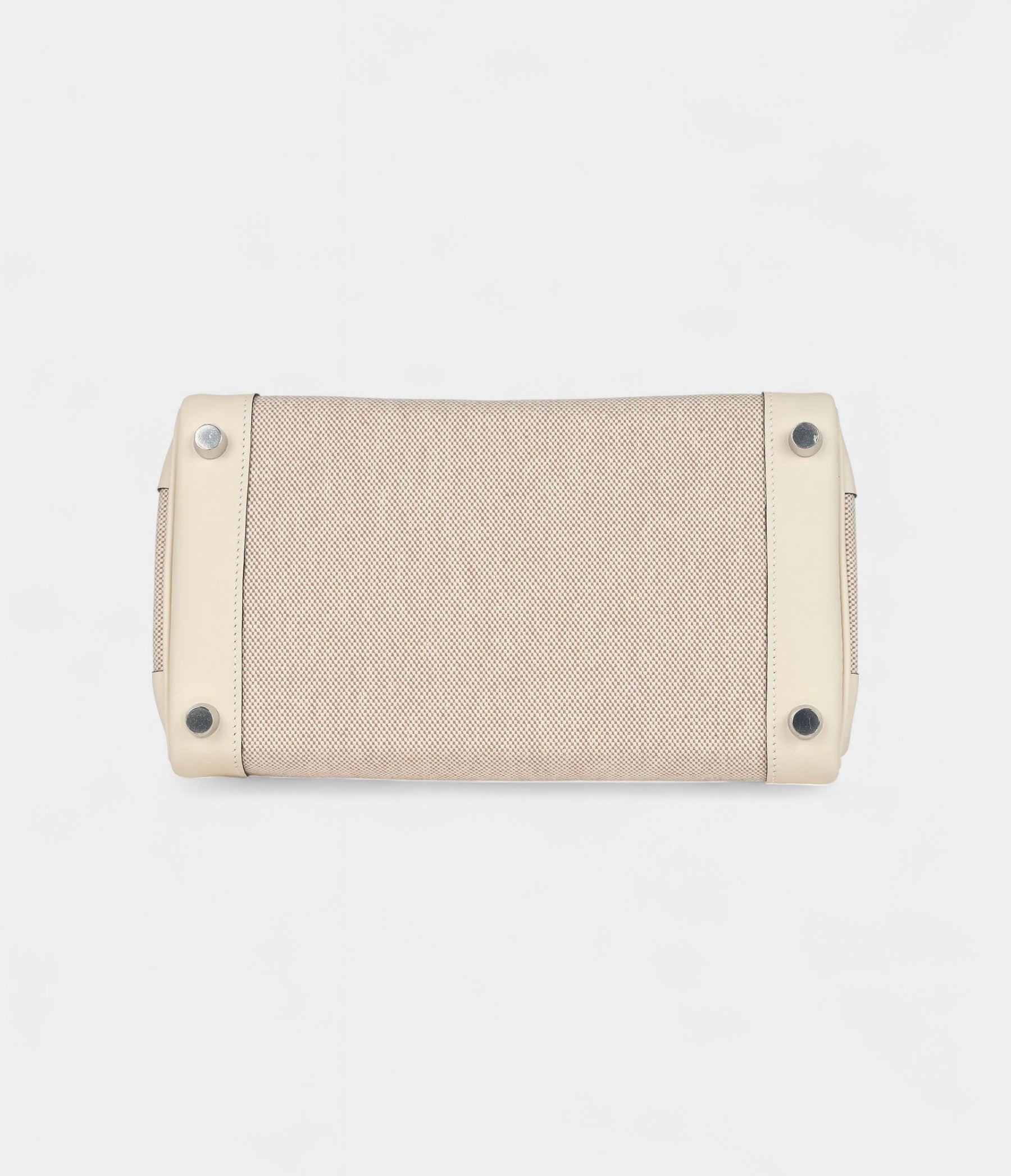 HM BK 25 Nata Swift and Ecru-Beige Toile H Canvas Palladium Hardware