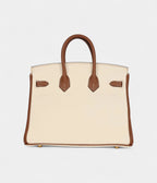 HM BK 25 Nata and Gold Clemence Brushed Gold Hardware