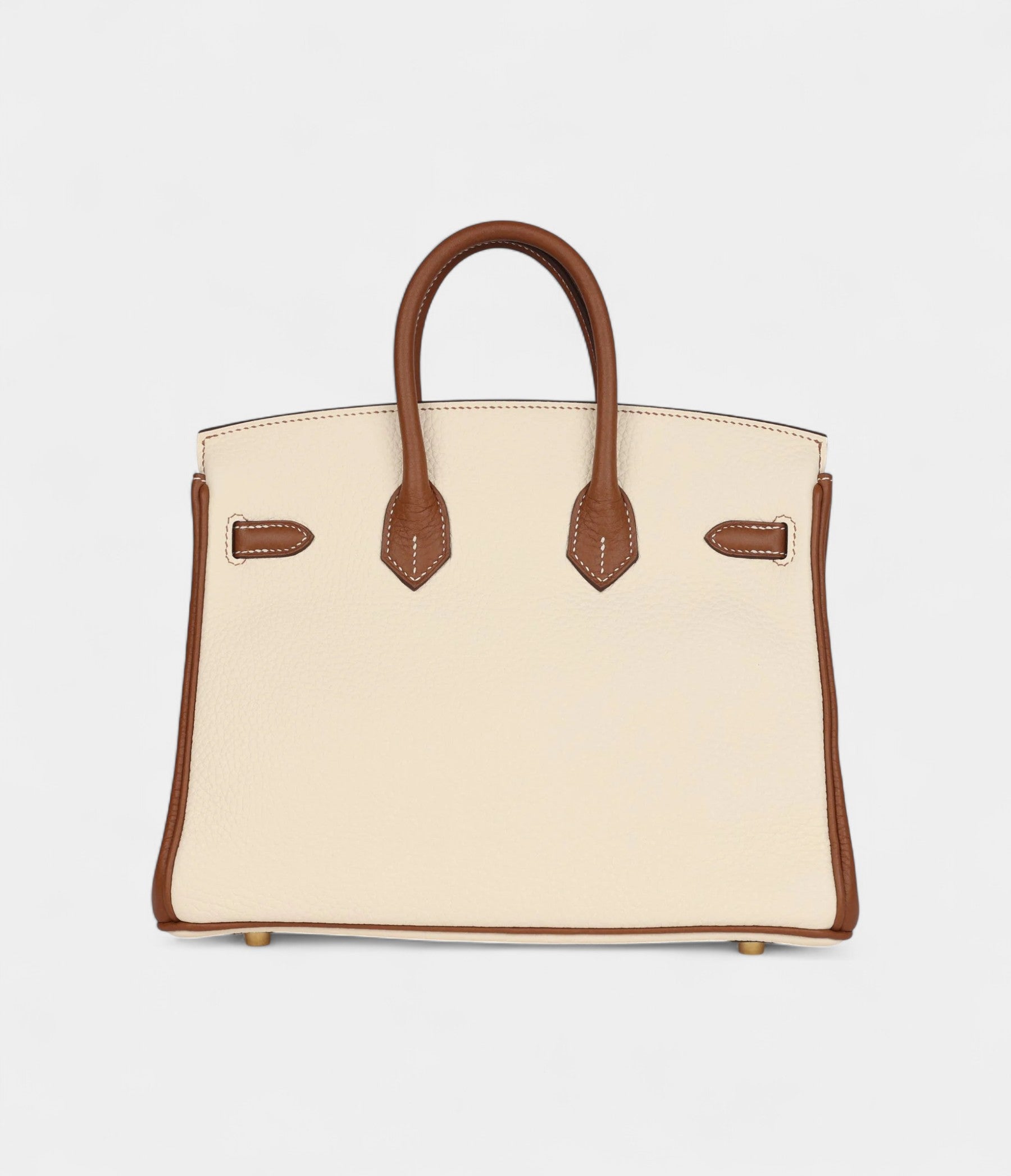 HM BK 25 Nata and Gold Clemence Brushed Gold Hardware