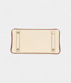 HM BK 25 Nata and Gold Clemence Brushed Gold Hardware