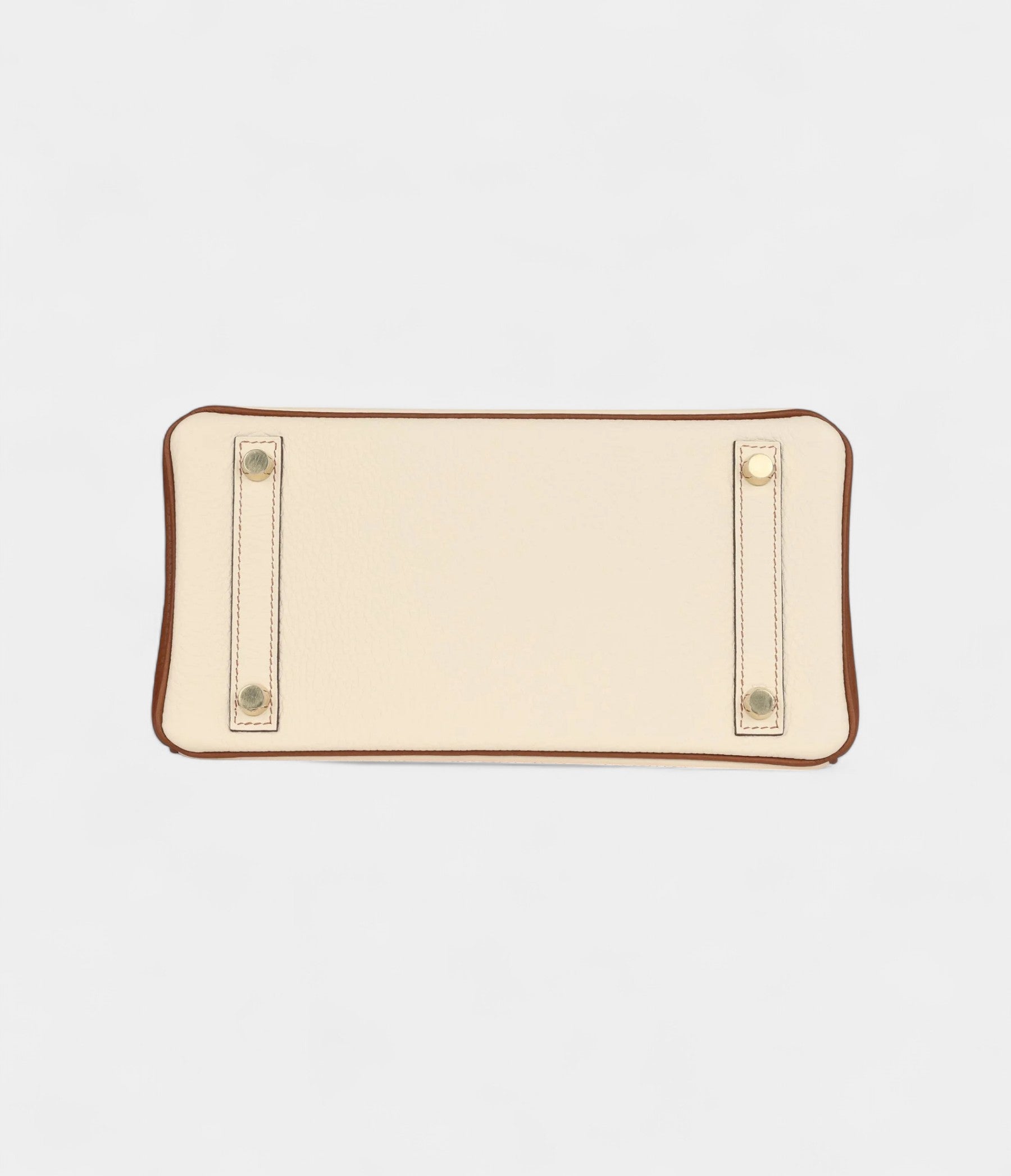 HM BK 25 Nata and Gold Clemence Brushed Gold Hardware