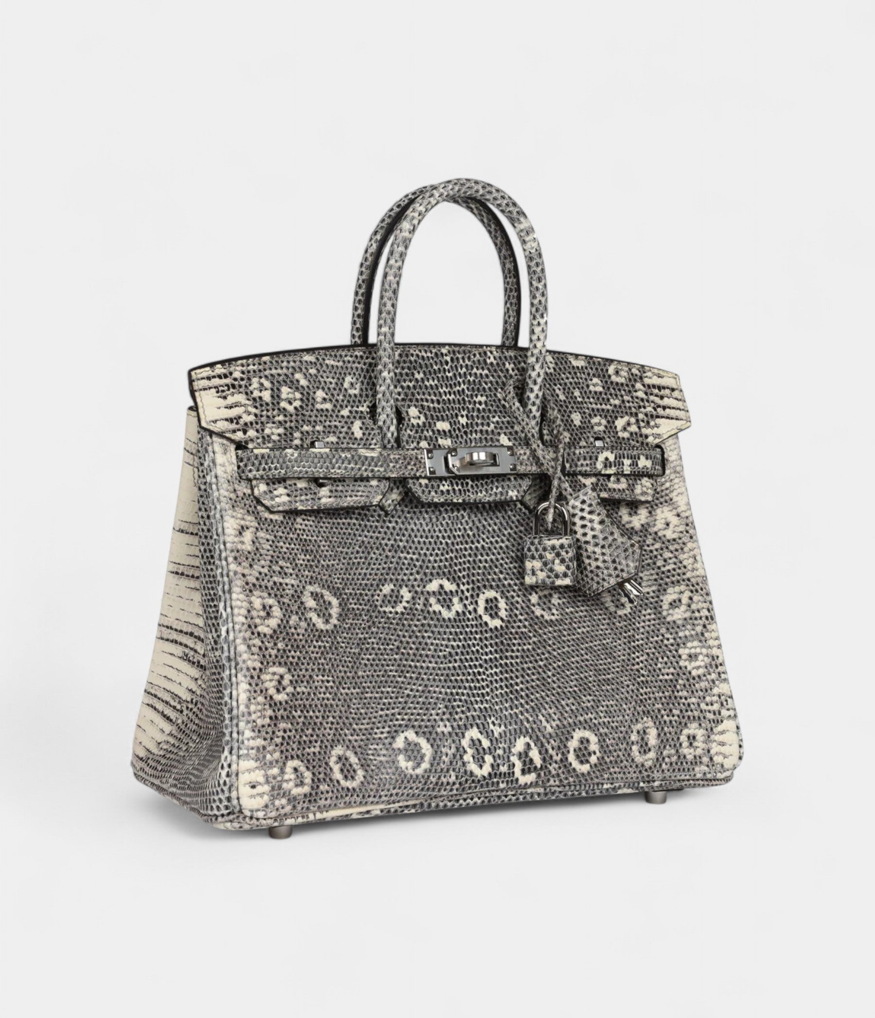 HM BK 25 Ombre Varanus Salvator Lizard Palladium Hardware