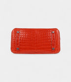 HM BK 25 Orange Poppy Shiny Niloticus Crocodile Palladium Hardware