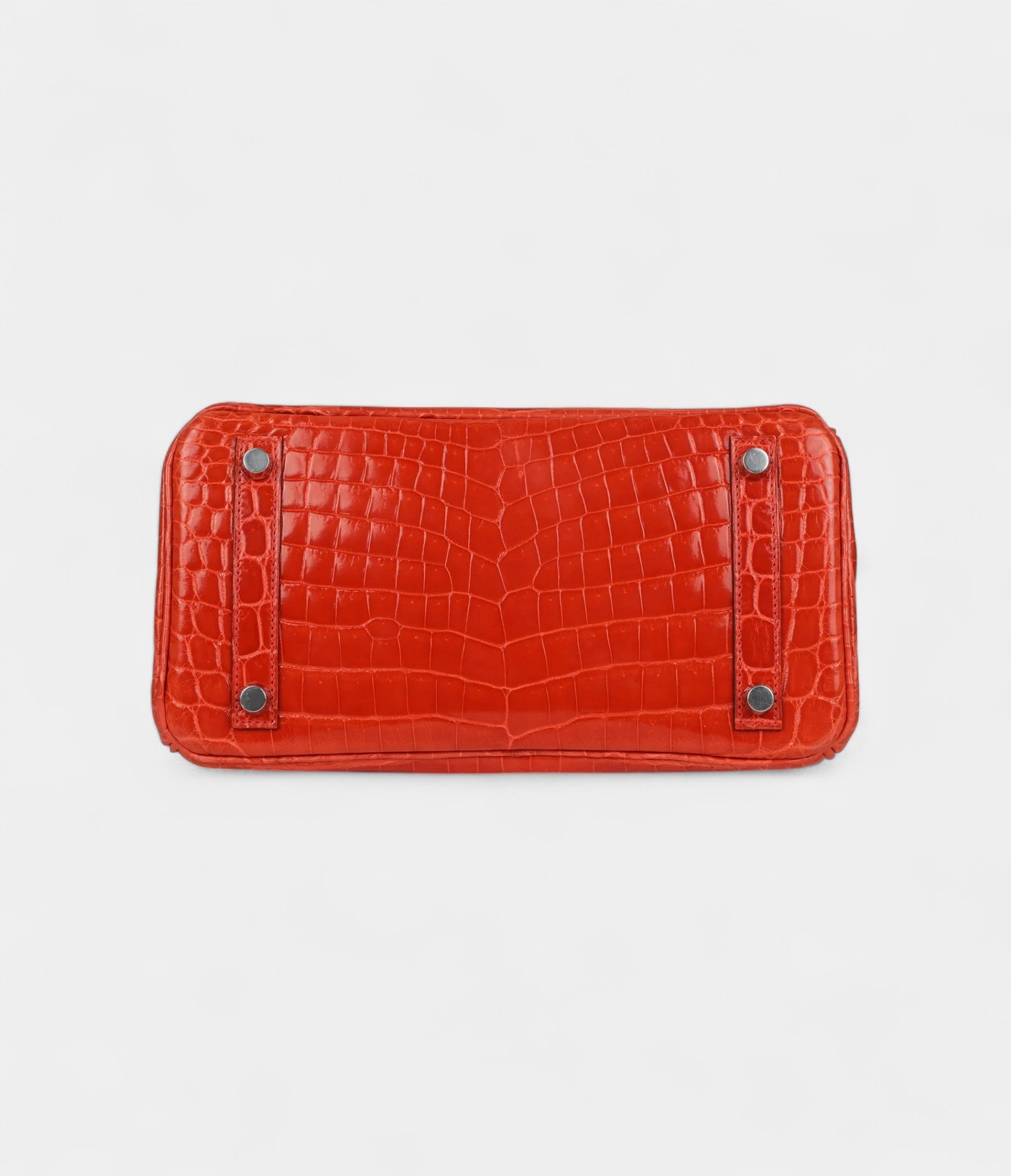 HM BK 25 Orange Poppy Shiny Niloticus Crocodile Palladium Hardware