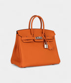 HM BK 25 Orange Togo Palladium Hardware