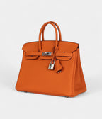HM BK 25 Orange Togo Palladium Hardware