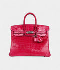 HM BK 25 Rose Mexico Shiny Porosus Crocodile Palladium Hardware
