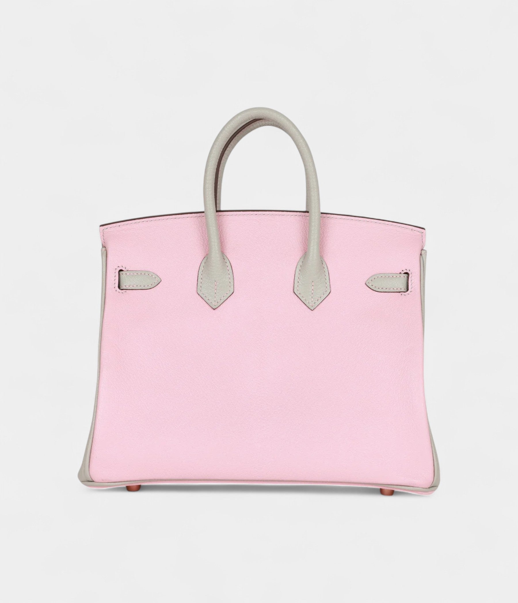 HM BK 25 Rose Sakura and Gris Perle Chevre Mysore Rose Gold Hardware