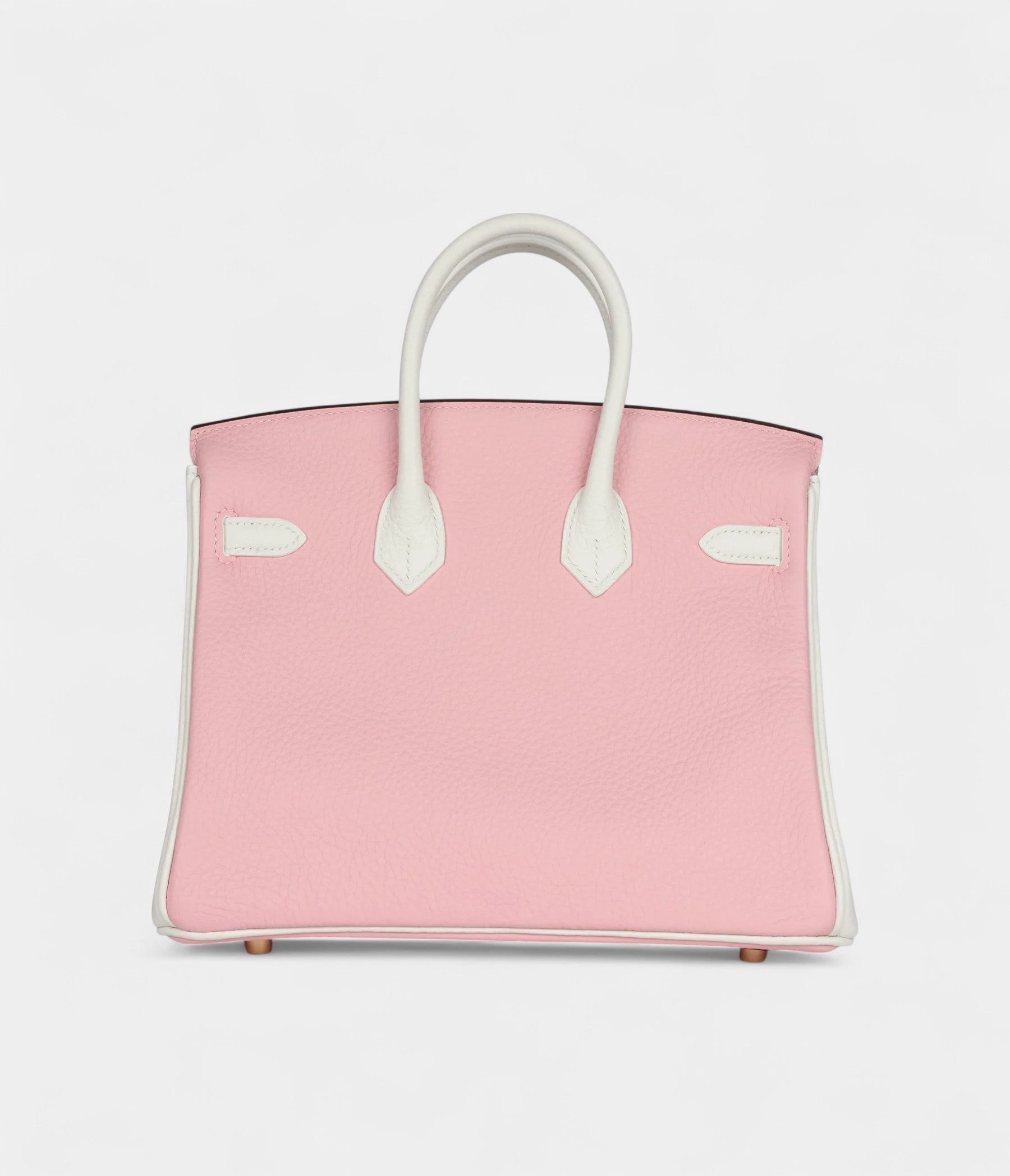 HM BK 25 Rose Sakura and White Clemence Brushed Gold Hardware