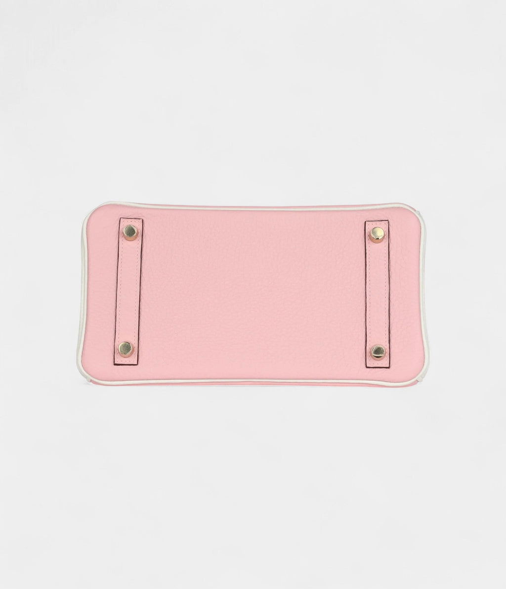 HM BK 25 Rose Sakura and White Clemence Brushed Gold Hardware