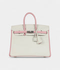 HM BK 25 Rose Sakura and White Clemence Brushed Palladium Hardware