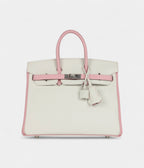 HM BK 25 Rose Sakura and White Clemence Brushed Palladium Hardware