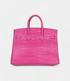 HM BK 25 Rose Shocking Matte Alligator Palladium Hardware