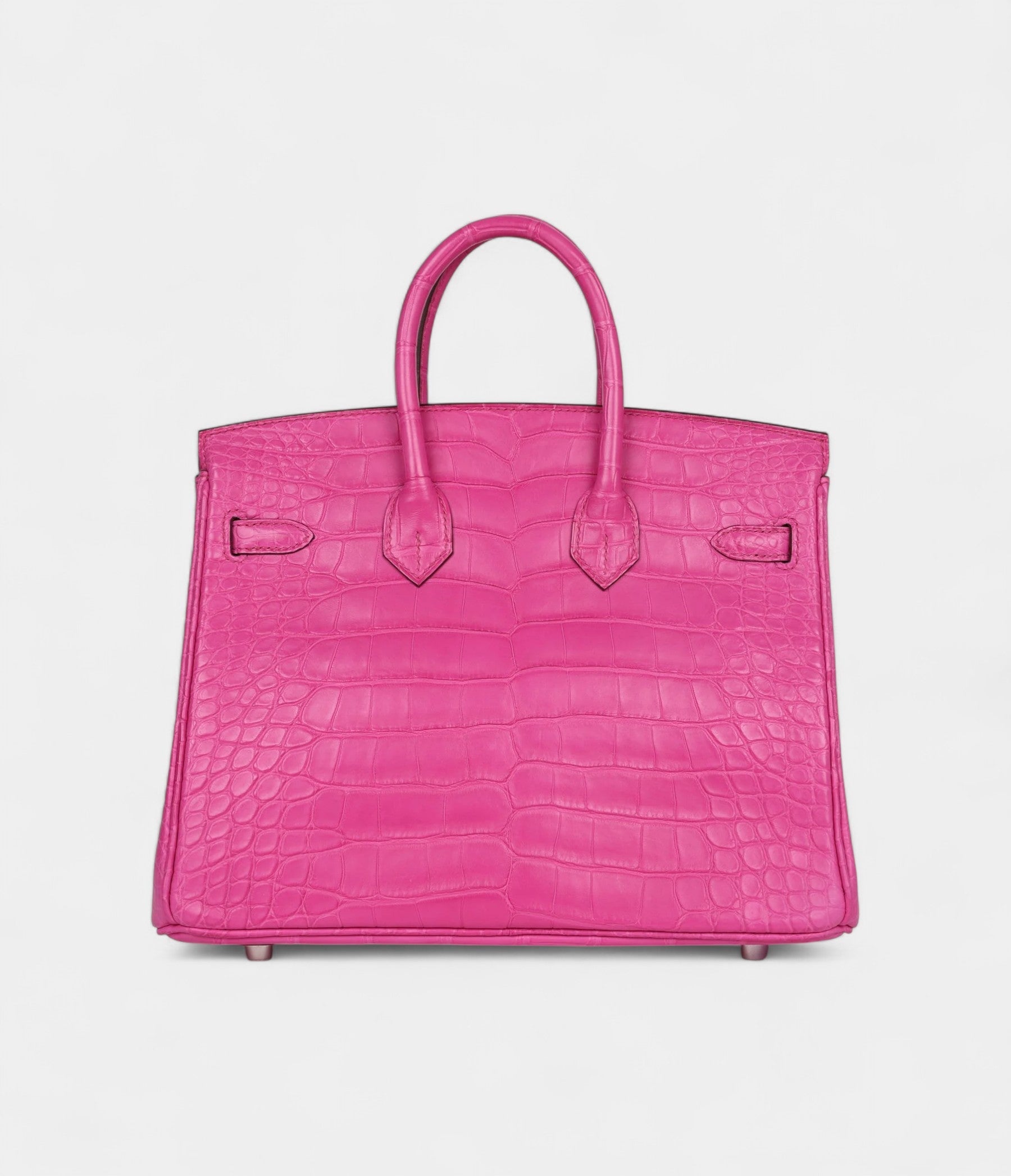 HM BK 25 Rose Shocking Matte Alligator Palladium Hardware